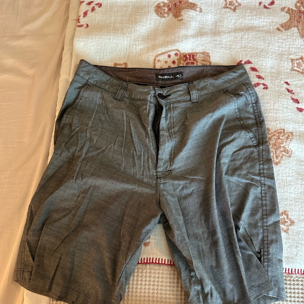 O'Neill Men's Charcoal Flat Front Shorts